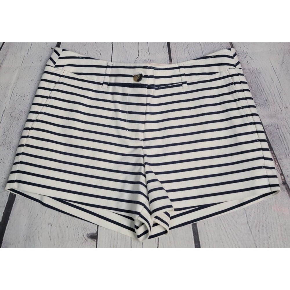 Boden Navy and White Striped Women's Shorts